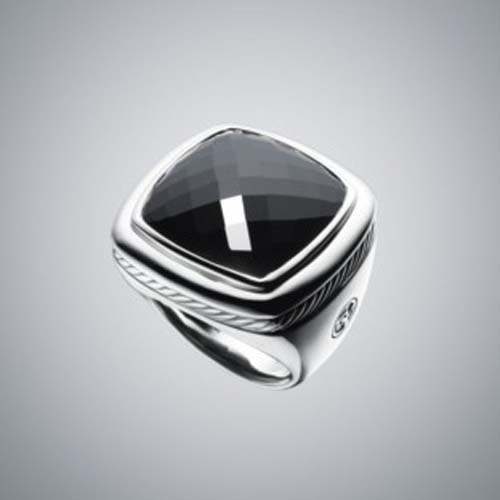 David Yurman Sterling Silver Jewelry 20mm Black Onyx Albion Ring Gemstone Jewelry
