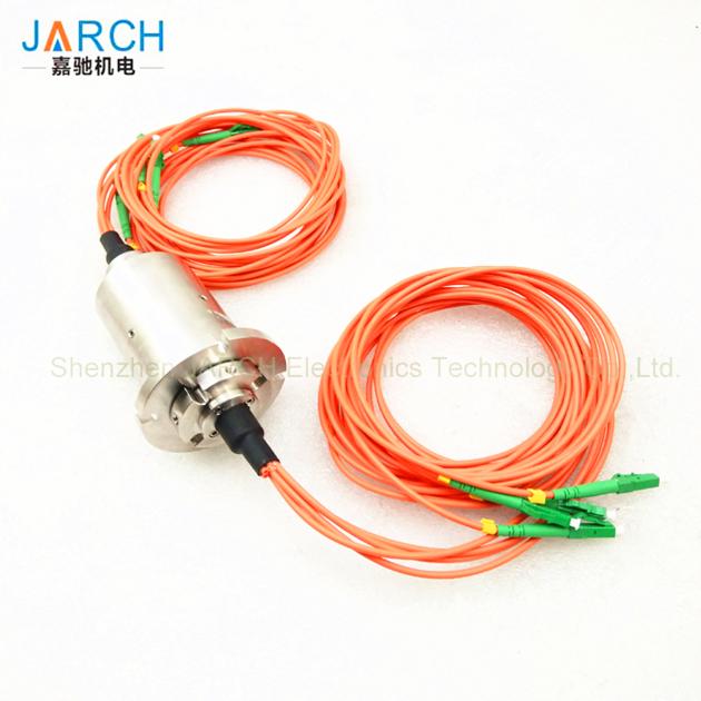 4 Channel 1000rpm Stainless Steel Housing Multi-mode Fiber Optic rotary joint Slip Ring/FORJ 