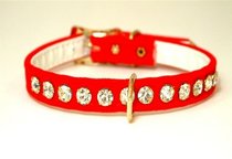 red rhinstone collar CC-36A