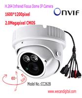 H.264 2Megapixel IR Dome IP Camera with Vari focal lens