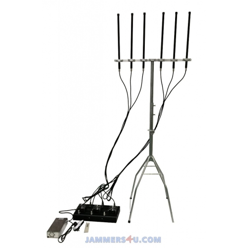UAV Drone RC Jammer 127-135W 6 bands up to 1500m