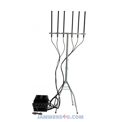 Outdoor RC Drone UAV Jammer 147-165W 6 bands up to 1500m