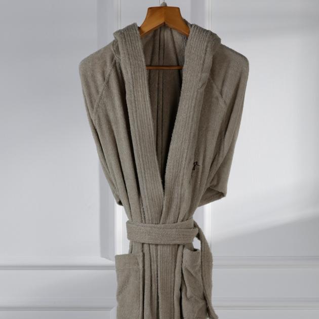 Eliya Luxury Black Thick Cotton Bath Towel Robe Hotel Bathrobe for Men