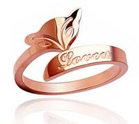Small Fox Plated 18K Rose Gold Ring