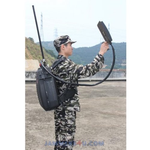 Manpack Drone UAV RC portable Jammer 102-110W up to 1500m