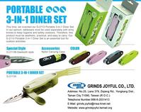 3-in-1 diner set portable