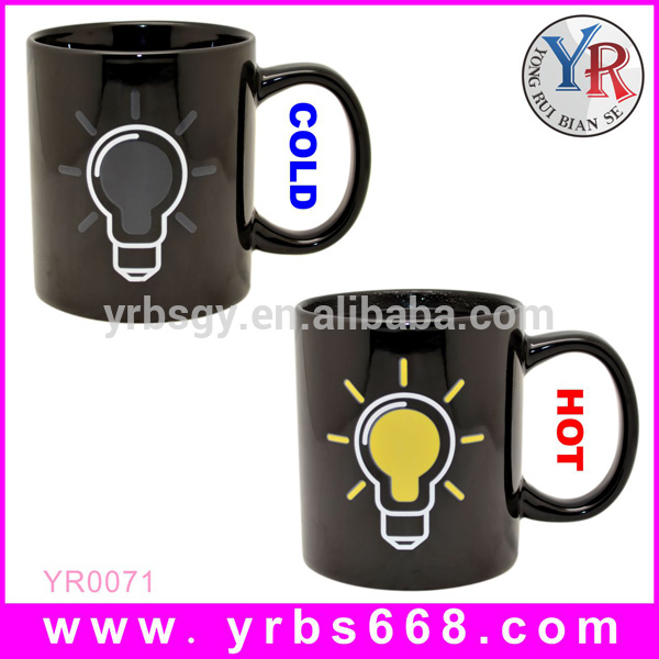 OEM porcelain color changing mug