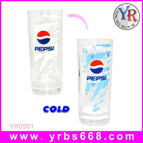 OEM color changing glass cup