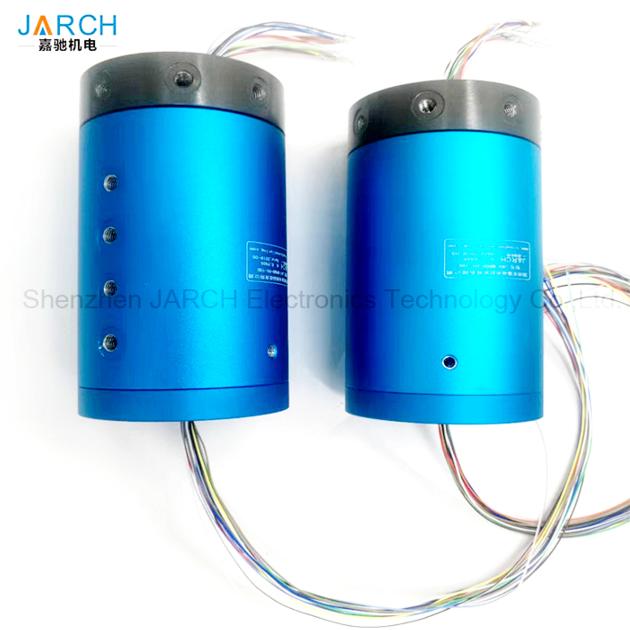 18 channels 2A rotary joint slip ring pneumatic rotary Union for robotic controls and PLC 
