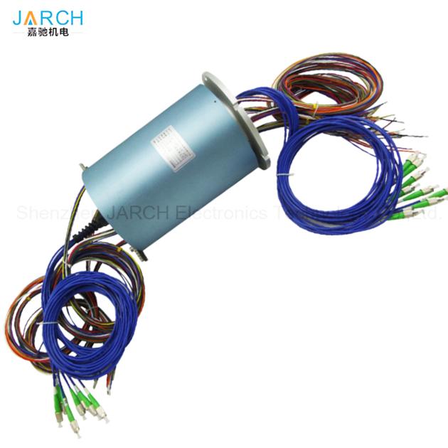 Electro Optical 36 circuits Slip Ring 8 channels fiber optic rotary joint FORJS 