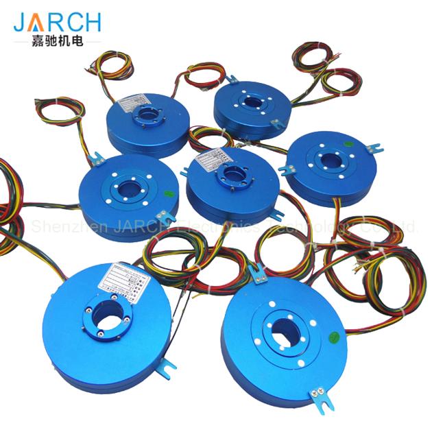 Through hole size 3mm-70mm Flat PCB pancake slip ring flanges connectors