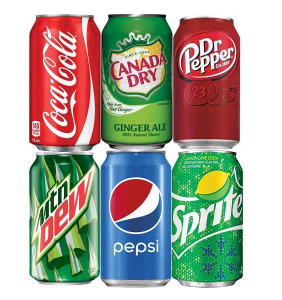 Cola , Fanta , Sprite , Pepsi Soft Drinks 330ml.