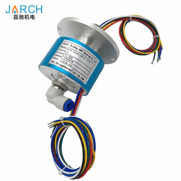 6 rings 5A Slip Rings Connect Pneumatic Rotary Union SMC KSL10-02S air pipe 10mm