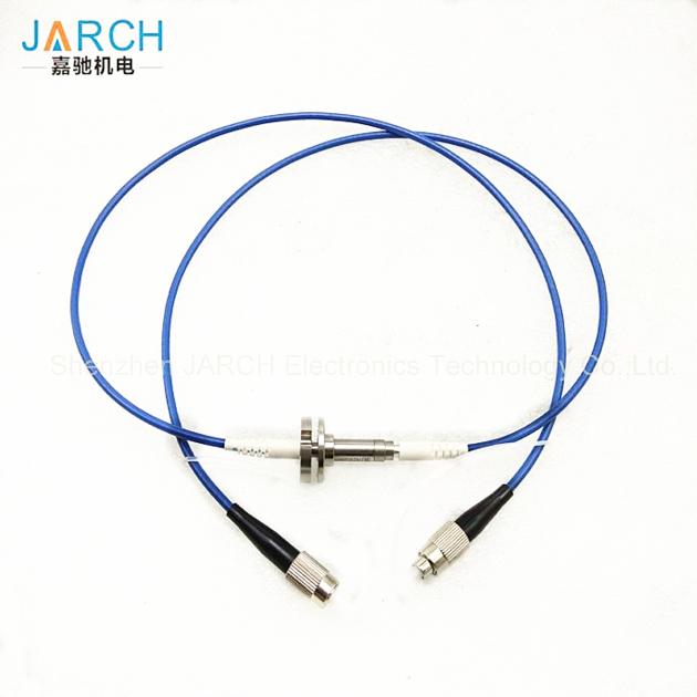 2000RPM 1 channel Fiber Optic Rotary Joint with electronic slip ring FC Connector 