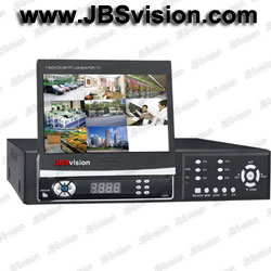 H.264 8channel realtime digital video recorder with 7inch LCD monitor (www.JBSvision.com)