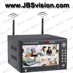 2.4G wireless H.264 4channel realtime DVR with 7inch LCD monitor (www.JBSvision.com)