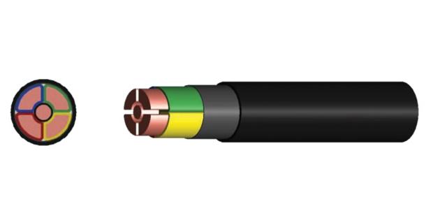 6mm Orange Circular Cable 4 Core+ Earth 0.6-1kv