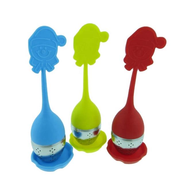 Creative Silicone Tea Infuser Tea Filter Stainless Steel Filter Tea Separator For Christmas