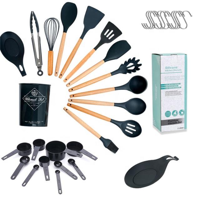 Heat Resistant Silicone 24Pcs Utensils Set