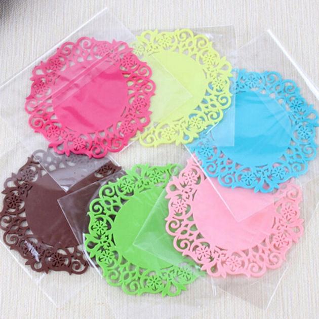 Wholesale Promotion Round Soft Coaster Waterproof Tea Cup Silicone Coaster