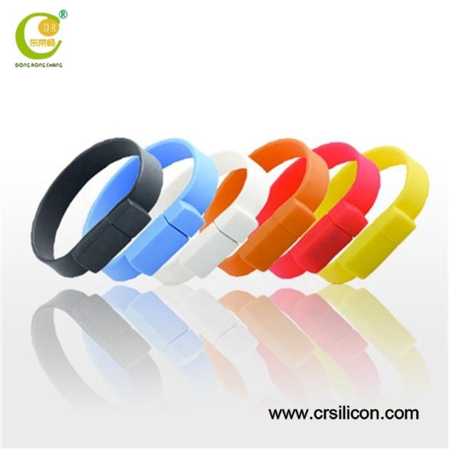 Stock custom color bracelet 32gb 16gb 8gb Usb 2.0 flash drive USB flash drive silicone wristband bra