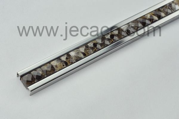 stainless steel with stone decor tile trim,border