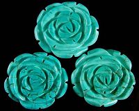 Turquoise rose pendant