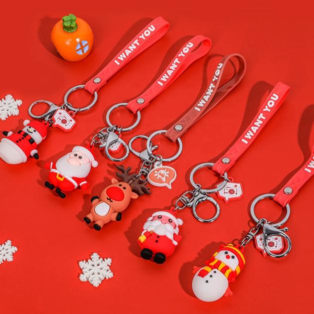 Christmas Gifts Cheap Custom Personalized Christmas Keychain With Logo