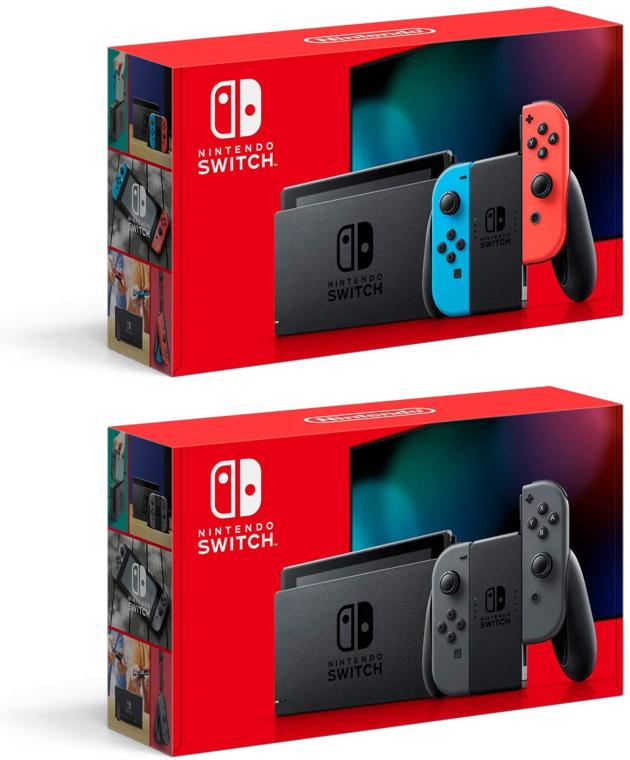  Nintend-oS Switch 32GB Console V2 with Neon Blue and Neon Red Joy-Con