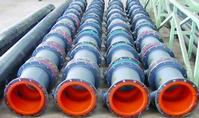 High wear resistant rubber lined steel pipe