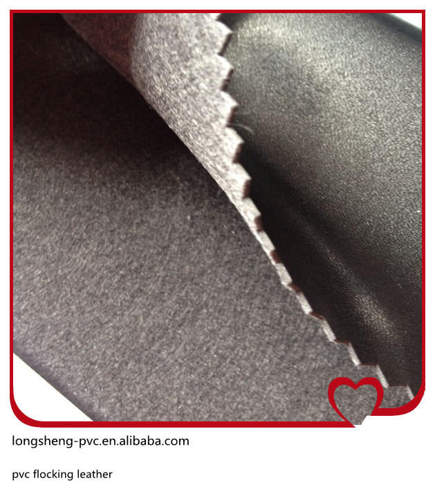 silver color pvc leather for shoes with white strong knitted fabric made in Jiangyin