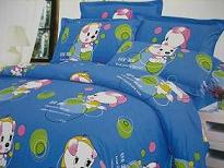 a bed set with 4 pcs cotton printing