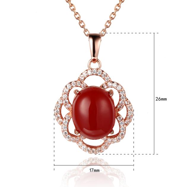Wholesale Silver Pendant Costume Jewelry Chalcedony