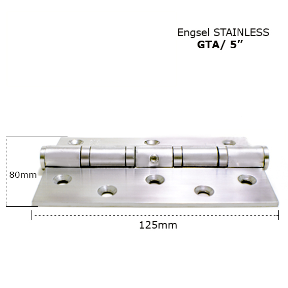 Standard Stainless steel hinge GTA 5" x 3" x 3mm 4BB SS hinge with holes