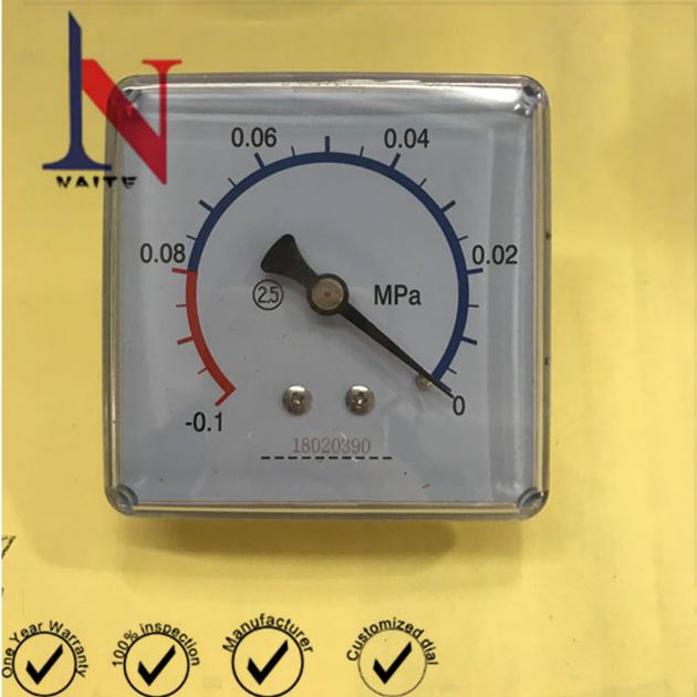 Square Type Plastic Case Medical Vacuum Gauge