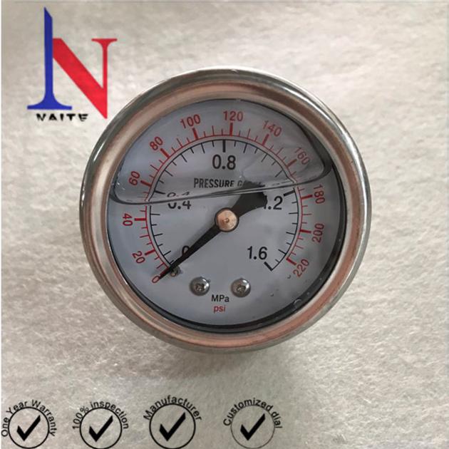 Brass Port Single Needle Hydraulic Pressure Gauge