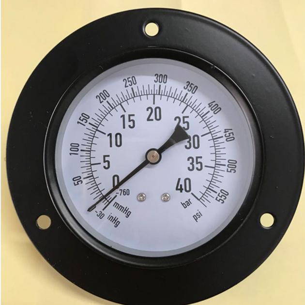 550PSI Black Steel Case Compound Refrigerant Gauge