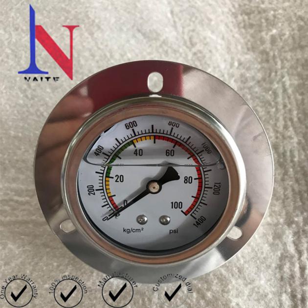 Class1.6 OEM Stainless Steel Case Pressure Gauge with Front Flange