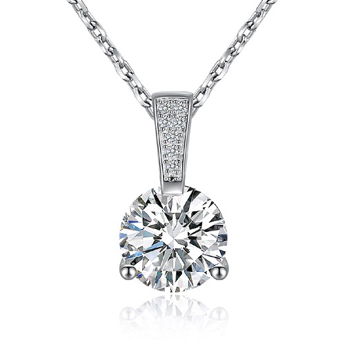 wholesale costume jewelry silver and gold necklace women's jewelry .Elegant cubic zirconia solitaire