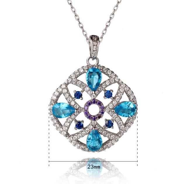 OEM Blue Topaz Pendant Necklace Best