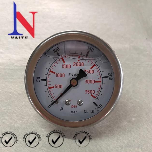 Competitive Price Brass BSP Thread Glycerin Pressure Gauge
