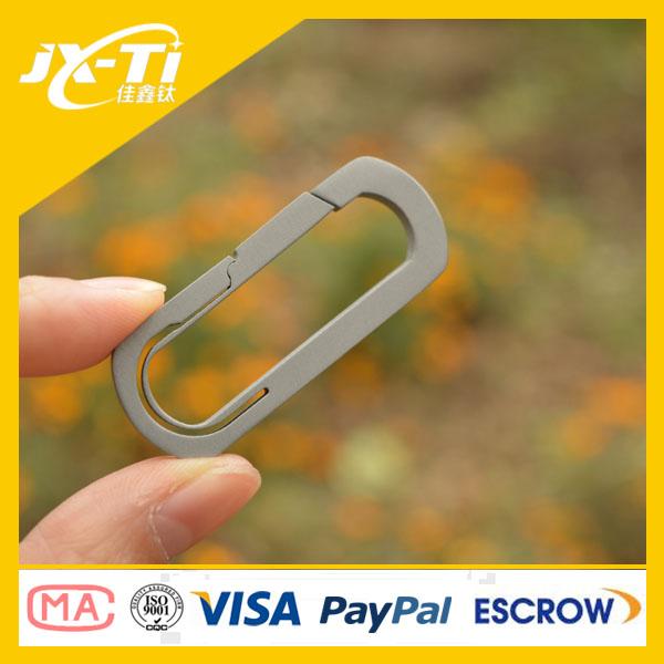 Strong 50mm Titanium O Shape carabiner edc tool , Quick Release Keychain Accessories