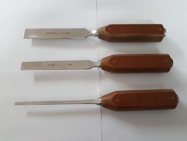 Osteotome with Fiber Handle Straight Orthopedic Instrument