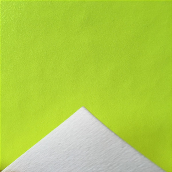 1.2 mm olive green color pvc bag leather with nonwoven fabric made in Jiangyin