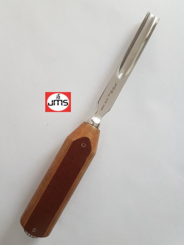 Gouge with Fiber Handle Straight Orthopedic Instrument