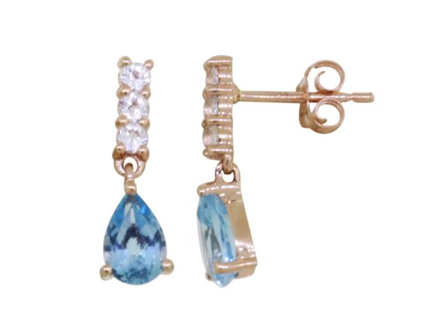  Yellow Gold Planting Earrings | 925 Sterling Silver Customized Jewelry Manufacturer |  Swiss Blue T