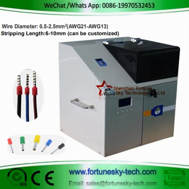 Automatic Wire Threading Stripping Ferrule Crimping Machine