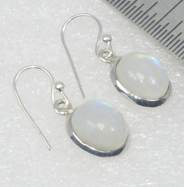 Moon Stone Customized Solitaire Earring | 925 Silver Jewelry Manufacturing | Rhodium Planted Earring
