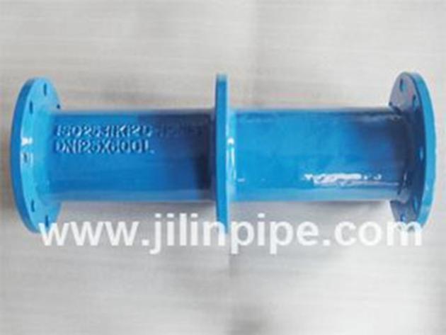 ductile iron pipe fittings,Double flange pipe with puddle flange. ISO 2531, BS EN 545, BS EN 598