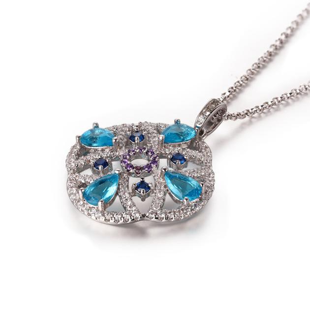 OEM Blue Topaz Pendant Necklace Best